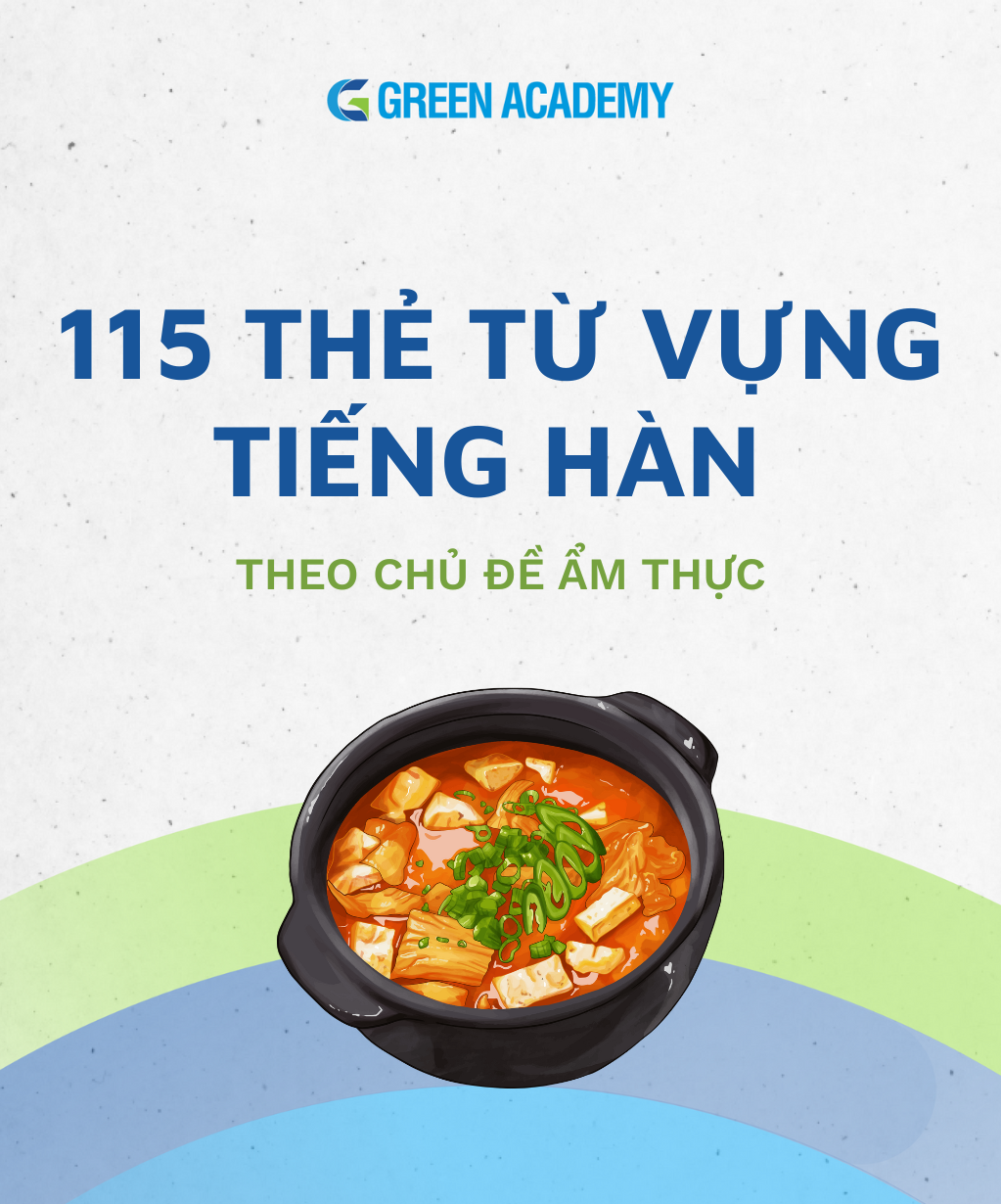 115 thẻ từ vựng tiếng Hàn chủ đề ẩm thực