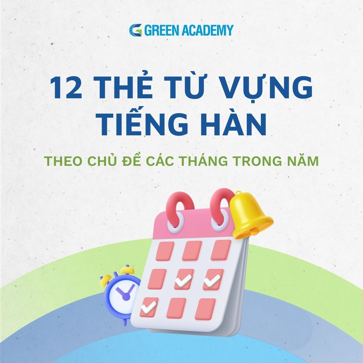 12 thẻ từ vựng tiếng hàn chủ đề các tháng trong năm