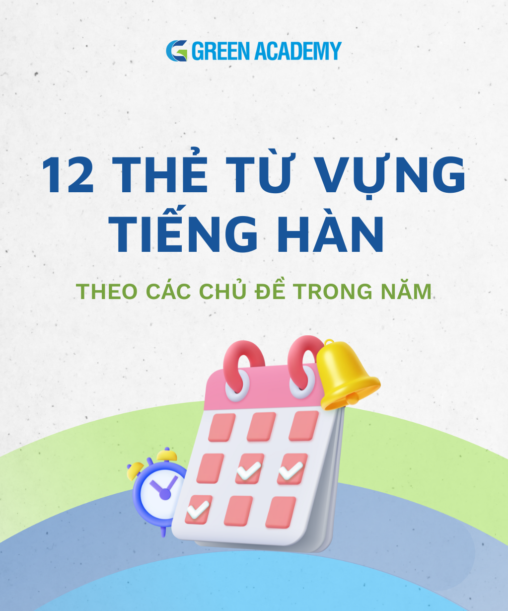 12 thẻ từ vựng tiếng hàn chủ đề các tháng trong năm