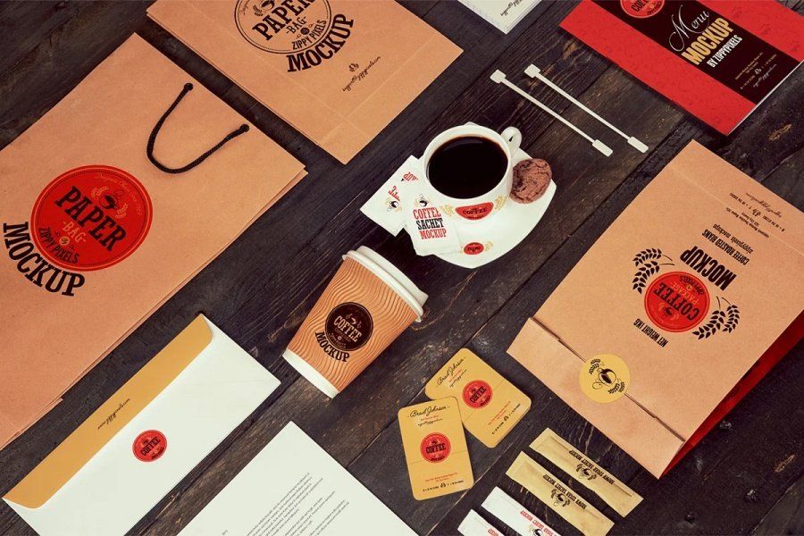 Coffee Branding & Packaging Mockup