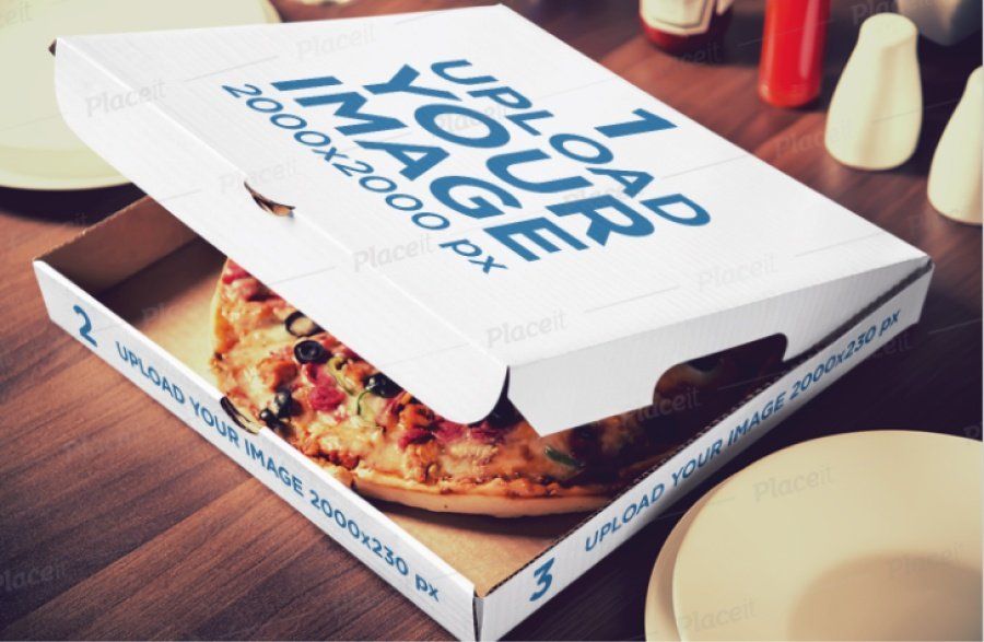 Pizza Packaging Box Mock up