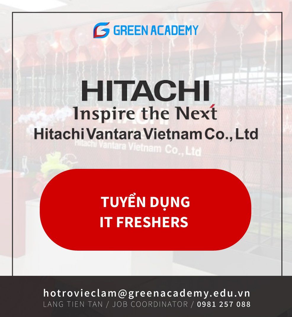 Hitachi Vantara tuyển dụng 200 fresher cho nhiều vị trí