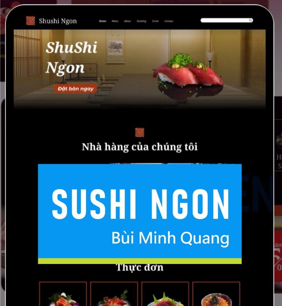 SUSHI NGON - ĐỒ ÁN HỌC VIÊN | KHÓA THIẾT KẾ WEB UI/UX