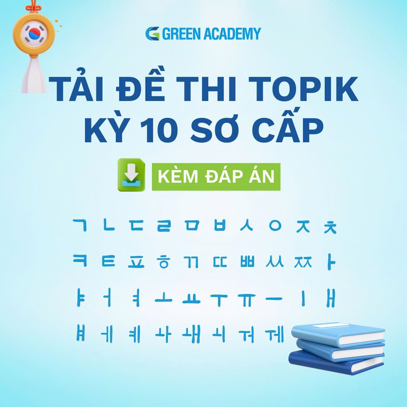 Đề thi Topik kỳ 10 trình độ sơ cấp