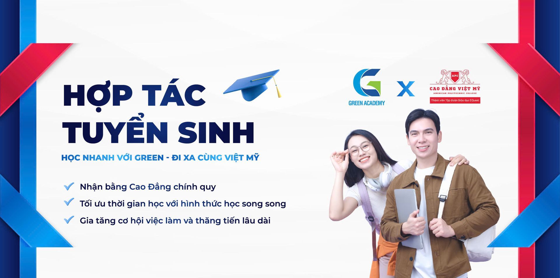 Hợp tác tuyển sinh Green Academy x Trường Cao Đẳng Việt Mỹ