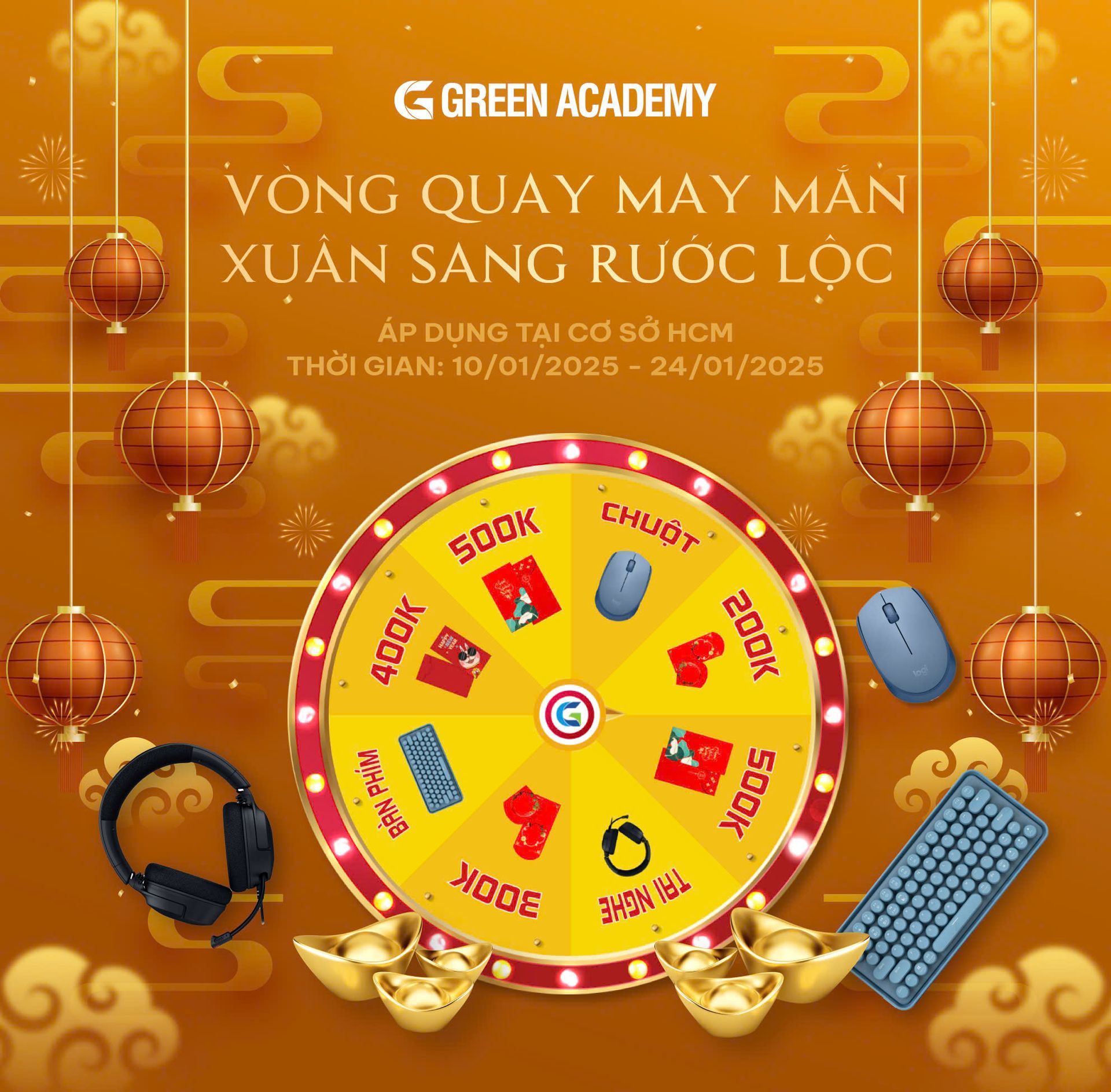 Vòng quay may mắn - Xuân sang rước lộc