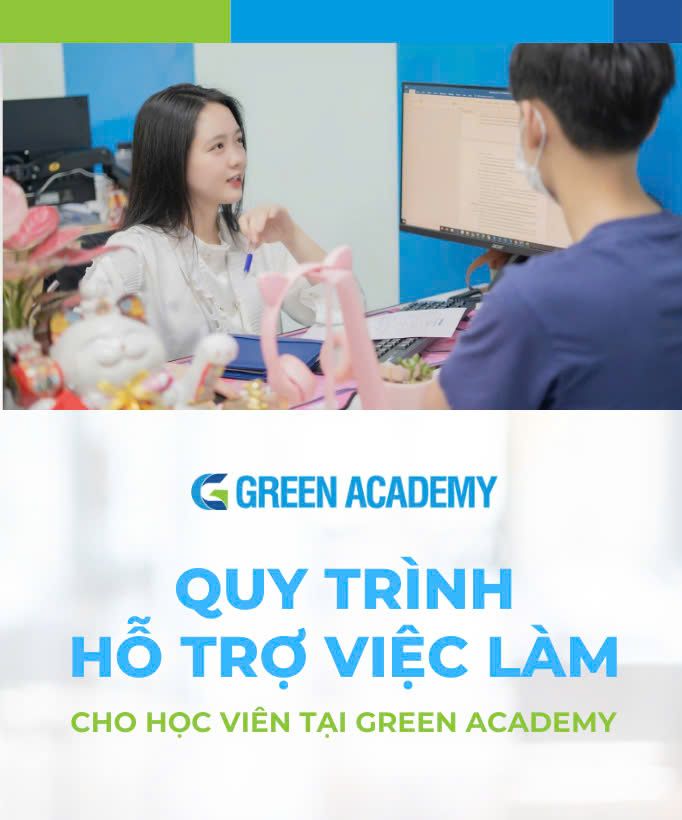  QUY TRÌNH HỖ TRỢ VIỆC LÀM CHO HỌC VIÊN TẠI GREEN ACADEMY