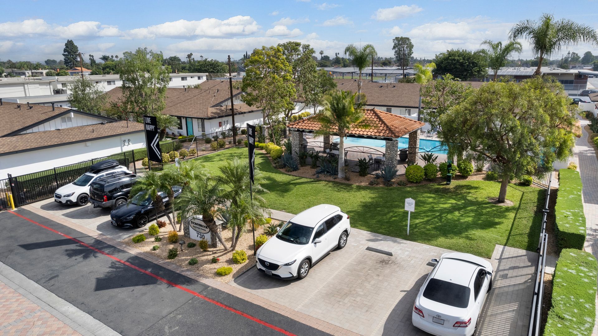 front entry from above