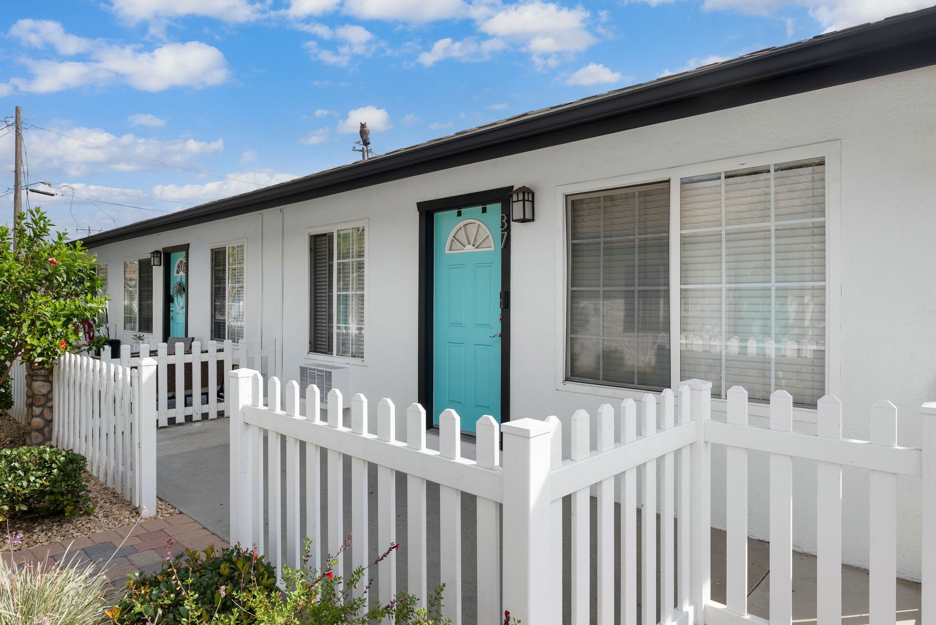 front door and front patio