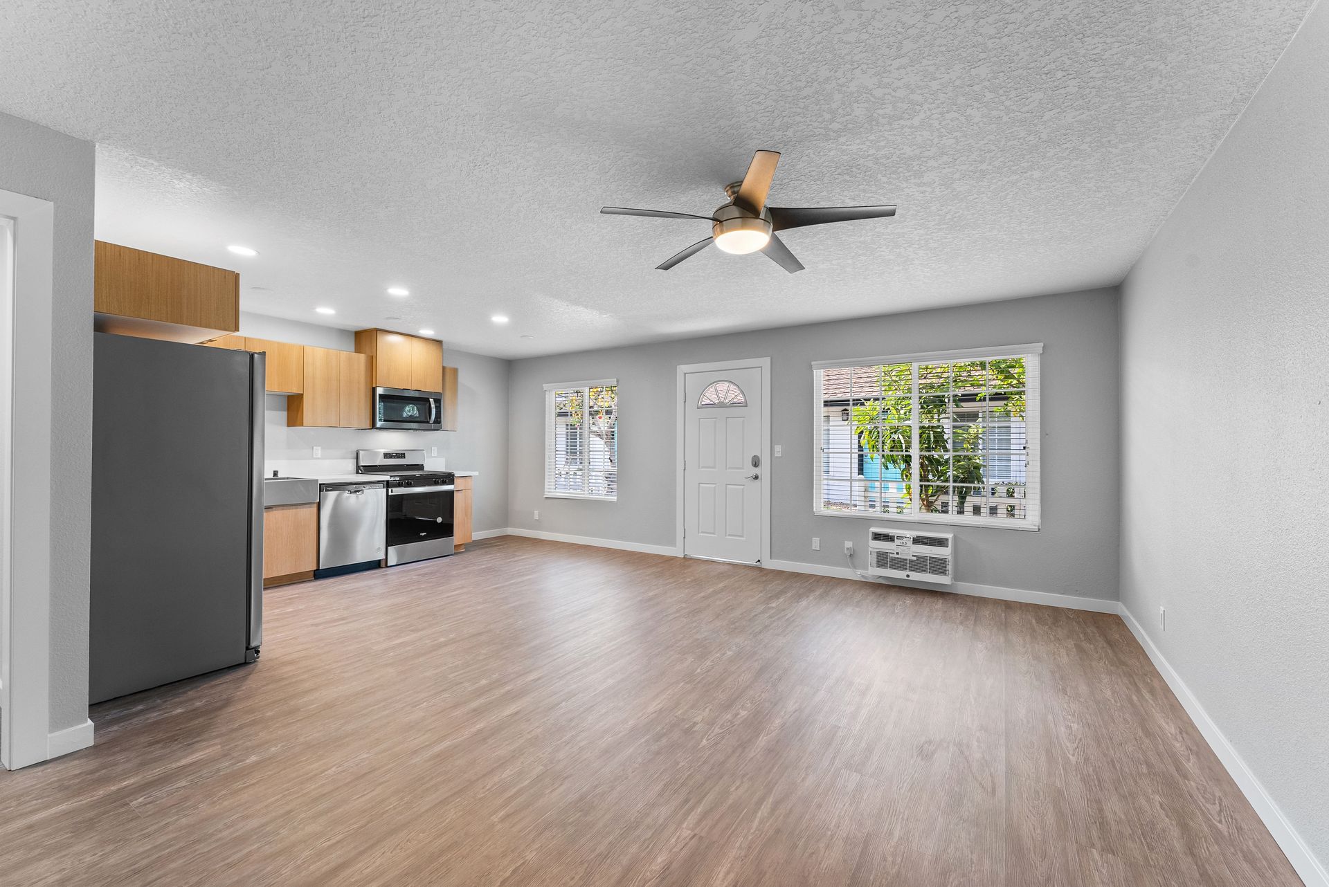 living room and front door