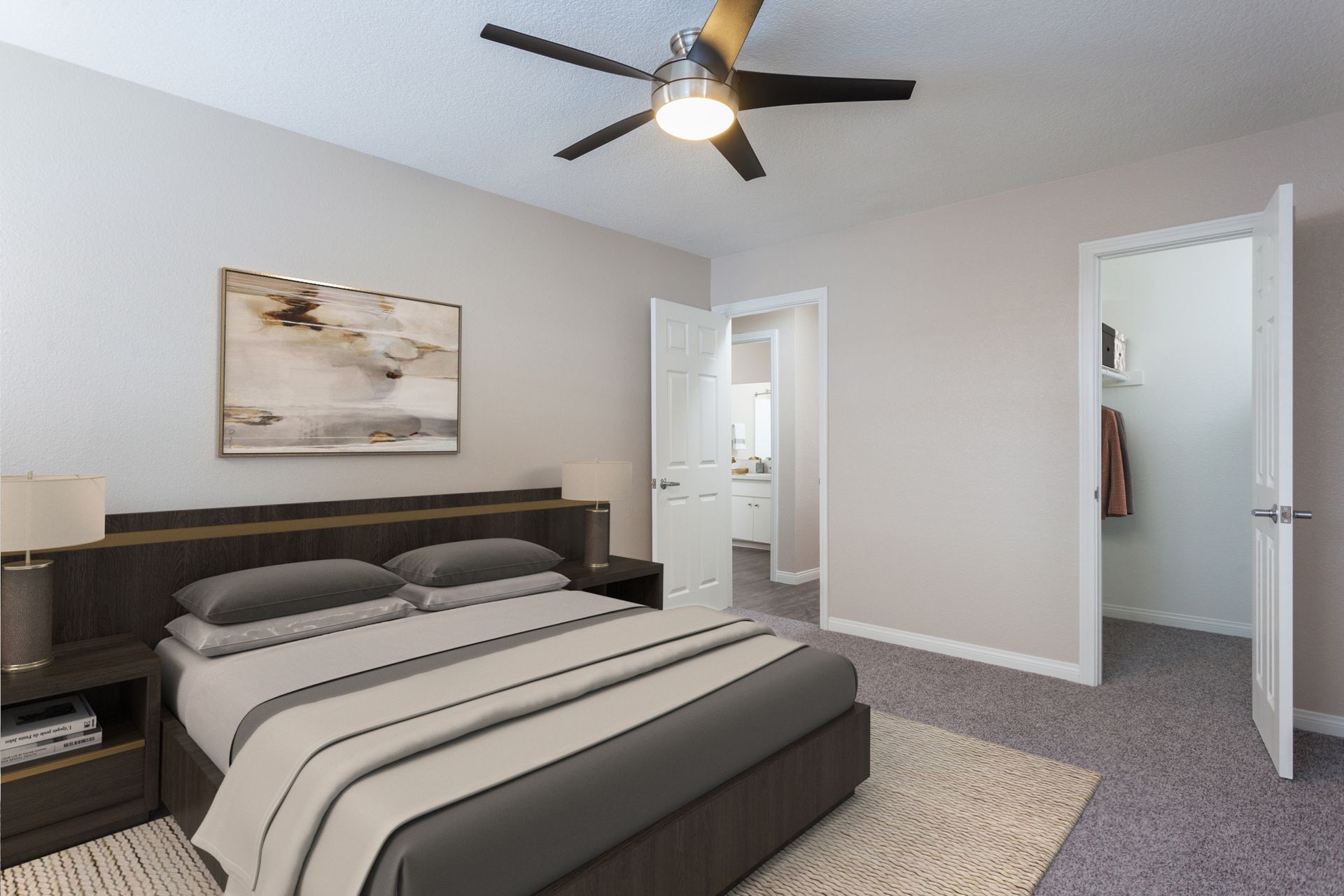 Stonybrook Apartment Modern Bedroom wtih fan