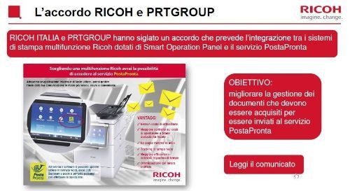 Accordo Ricoh e PRTGROUP