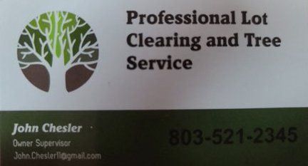 Professional Lot Clearing & Tree Service calling card — Gaston, SC — Professional Lot Clearing & Tree Service