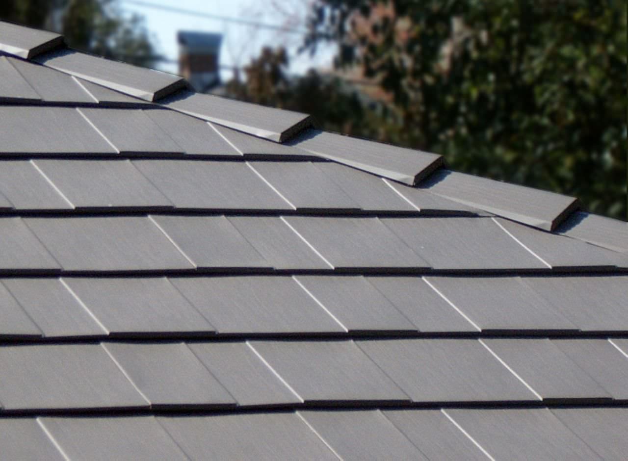 grey metal shingle roofing example