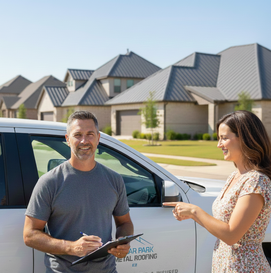 Licensed insured residential metal roofing expert in Cedar Park TX