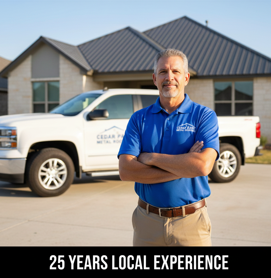 Cedar Park Metal Roofing founder with 25 years of local roofing experience
