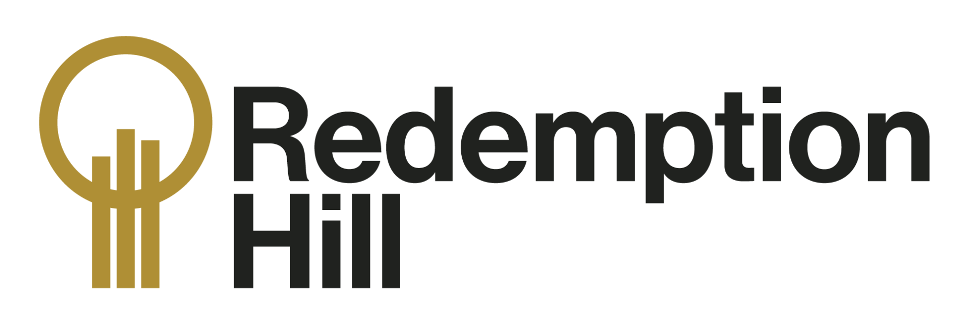 A logo for a company called redemption hill