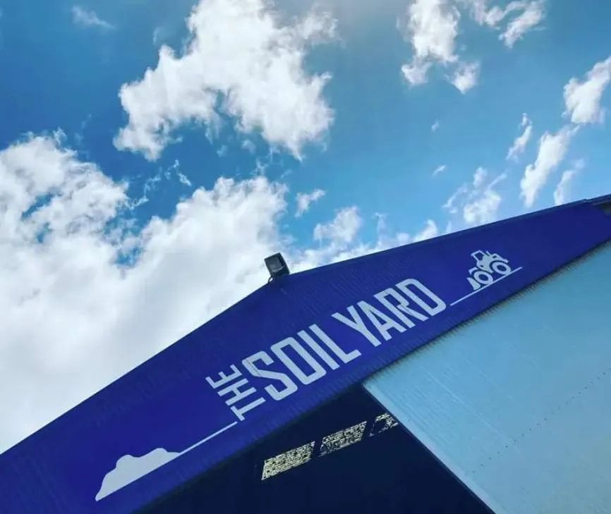 Blue Sign With The Soil Yard Text — The Soil Yard in Delacombe, VIC