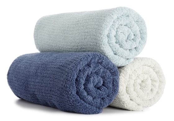 asciugamani sui toni dell'azzurro
