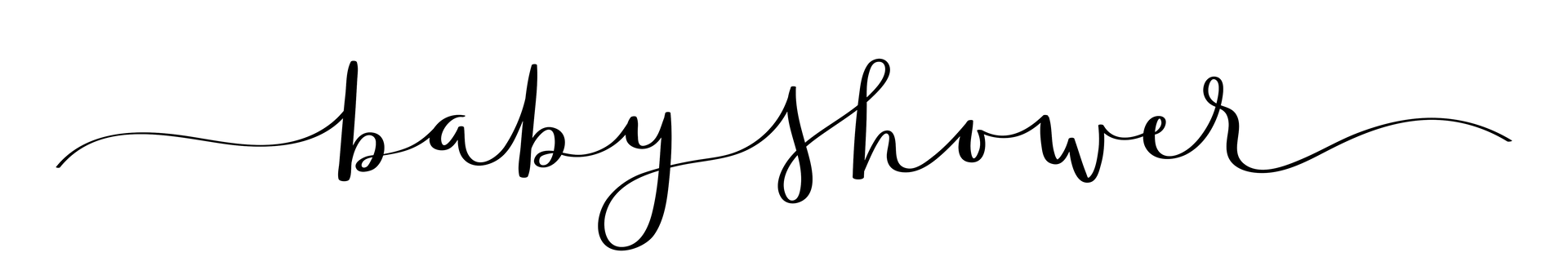 The word baby shower is written in cursive on a white background.