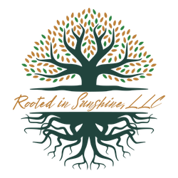 Logo: Tree with roots and leaves in green and brown, text 