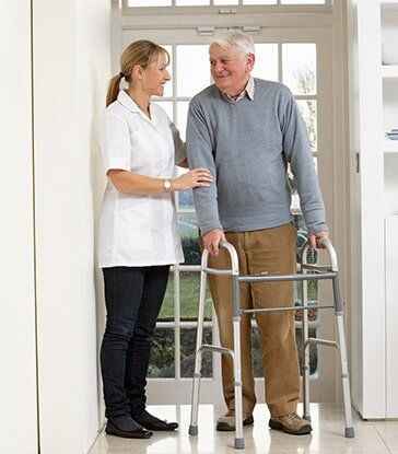 Carer Helping The Senior Man - IV Fluids in Chadds Ford, PA