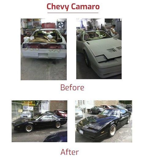Before and After Chevy Camaro — Staten Island, NY — Nu-Dimensions Auto Body