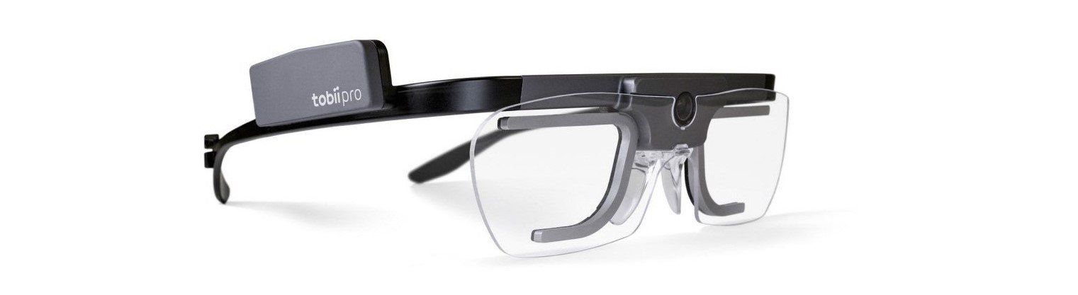Image: Eye tracking glasses on white background