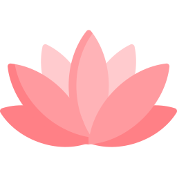 un fiore di loto rosa su sfondo bianco .