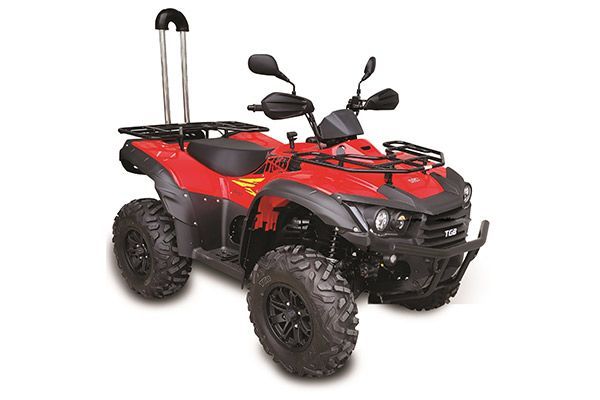 Black and White ATV Parked Indoors — M.M & Mechanical in Dubbo, NSW