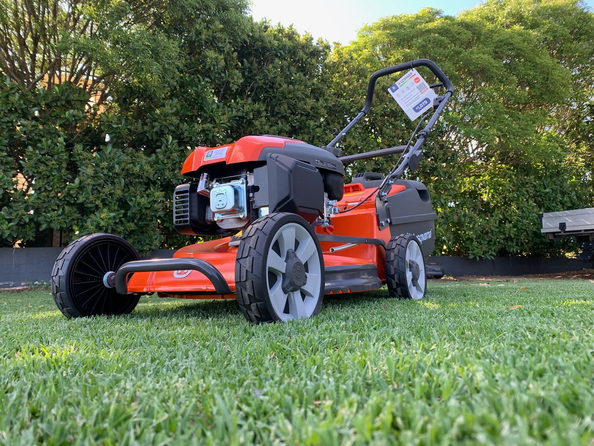 Black Lawnmower Displayed in a Shop — M.M & Mechanical in Dubbo, NSW