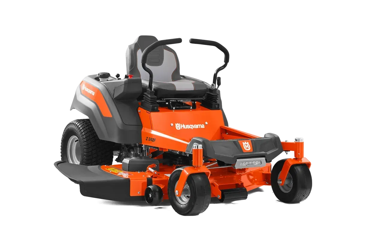 Orange Husqvarna Zero-turn Lawn Mower With a Black Seat and Controls — M.M & Mechanical in Dubbo, NSW