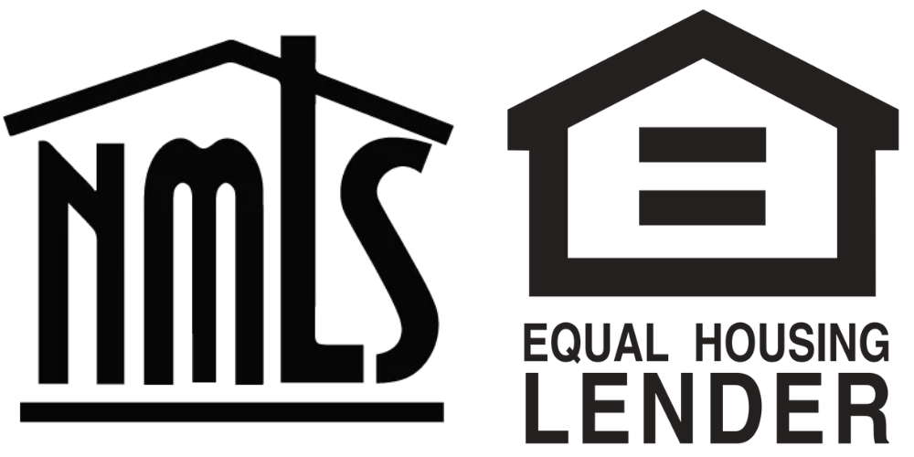 a black and white logo for nmls and equal housing lender