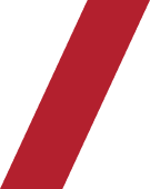 Red diagonal stripe on white background.