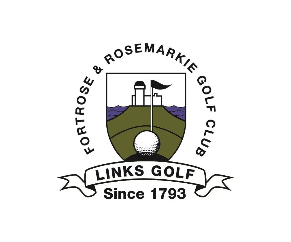 The logo for fortress and rosemarkie golf club links golf since 1793