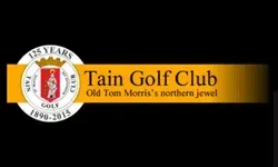 The logo for tain golf club old tom morris 's northern jewel