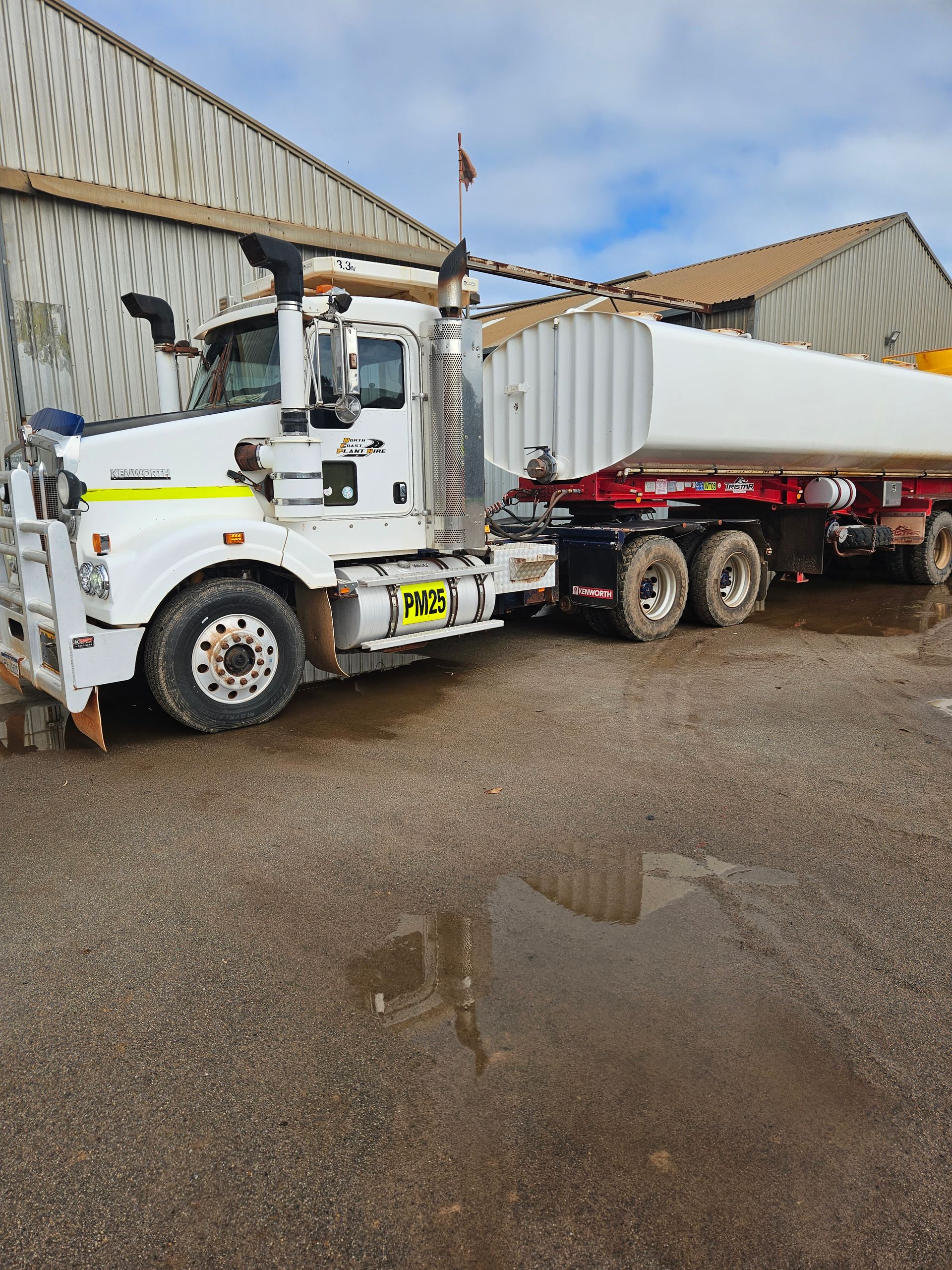 Semi water truck