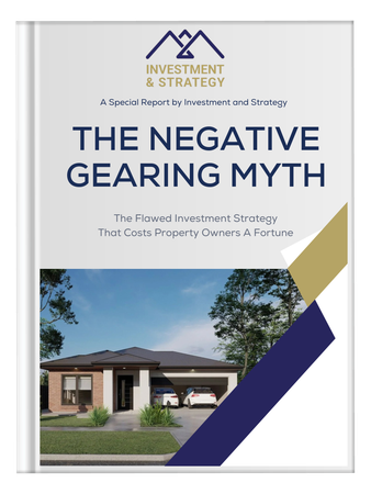 A book titled the negative gearing myth has a picture of a house on the cover