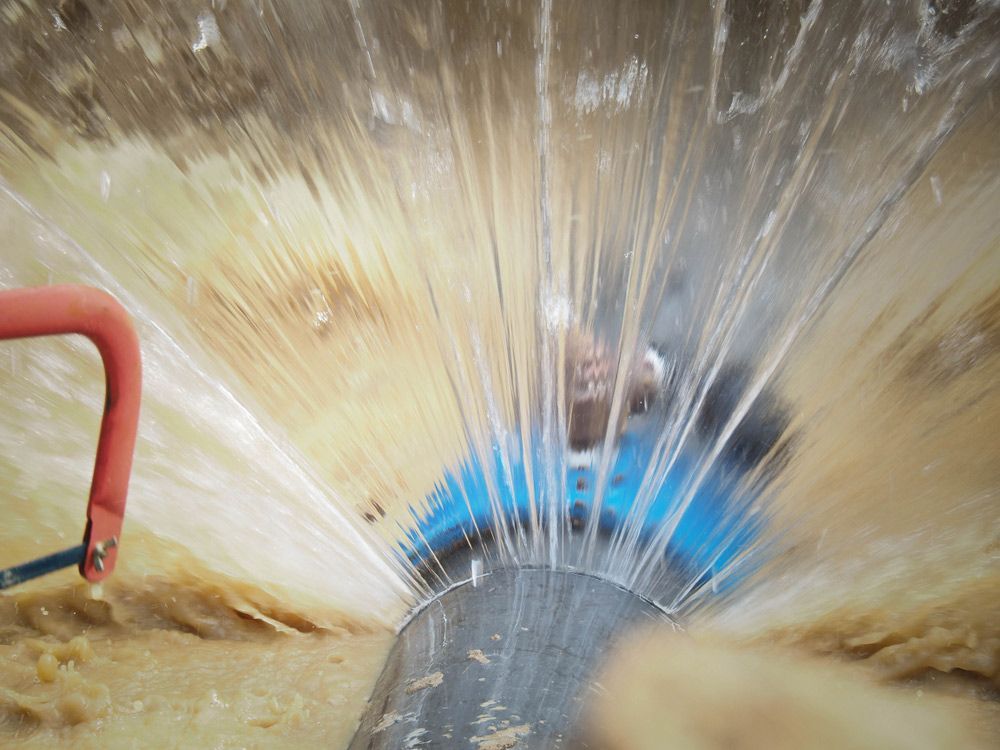 Close-up Of A Burst Pipe