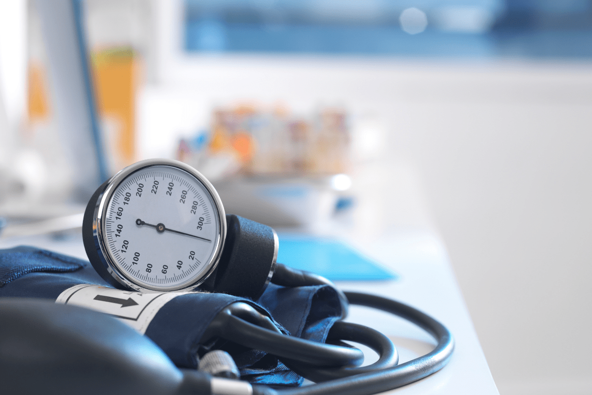 stethoscope on a medical table