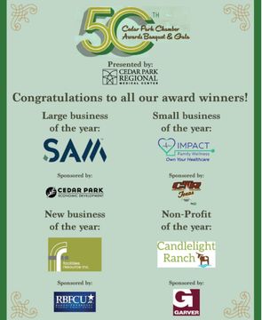 A poster that says congratulations to all our award winners