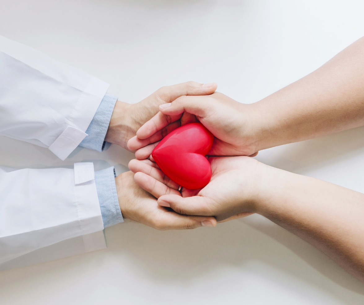 two hands cupping a heart