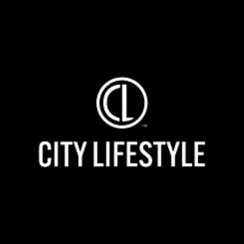 The city lifestyle logo is white on a black background.