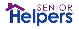 A logo for senior helpers with a house on it.
