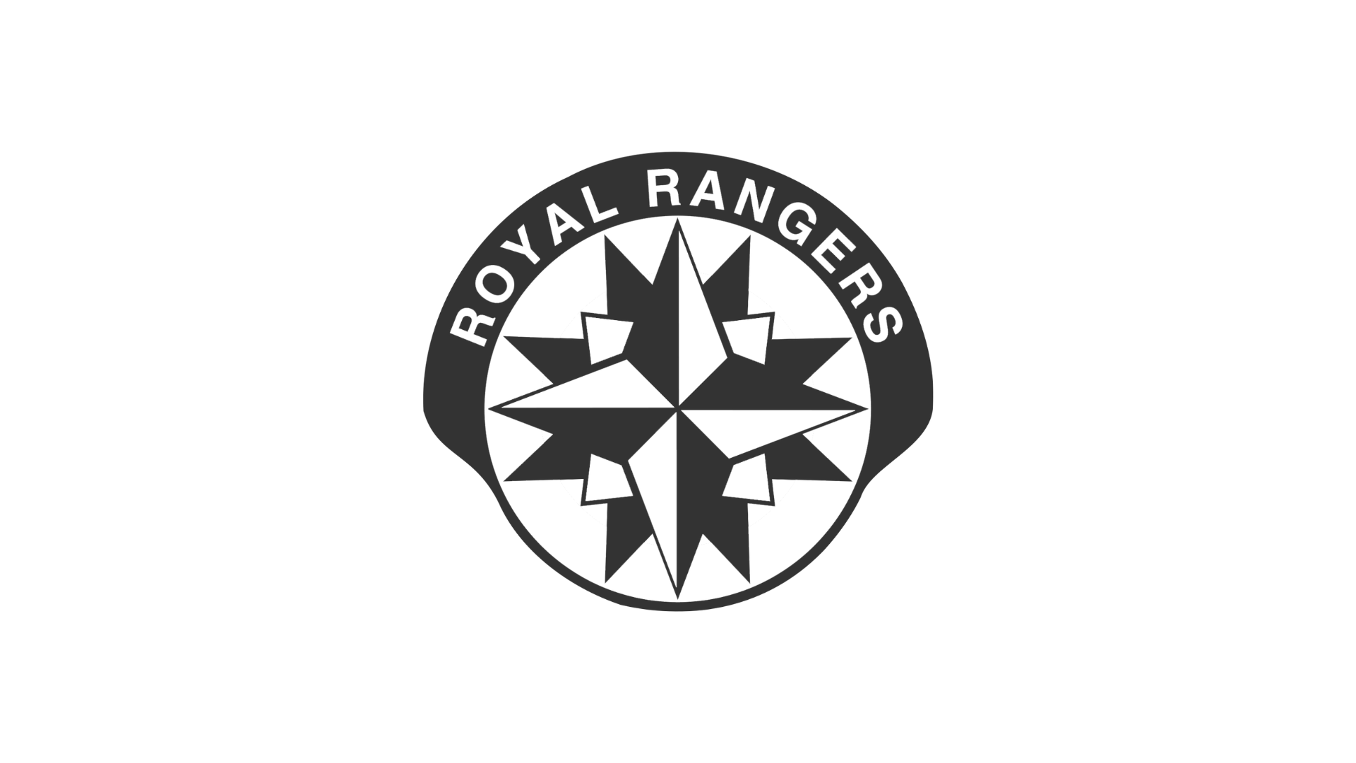 A black and white logo for the royal rangers.