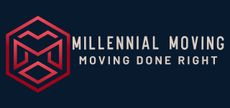 a logo for millennial moving moving done right