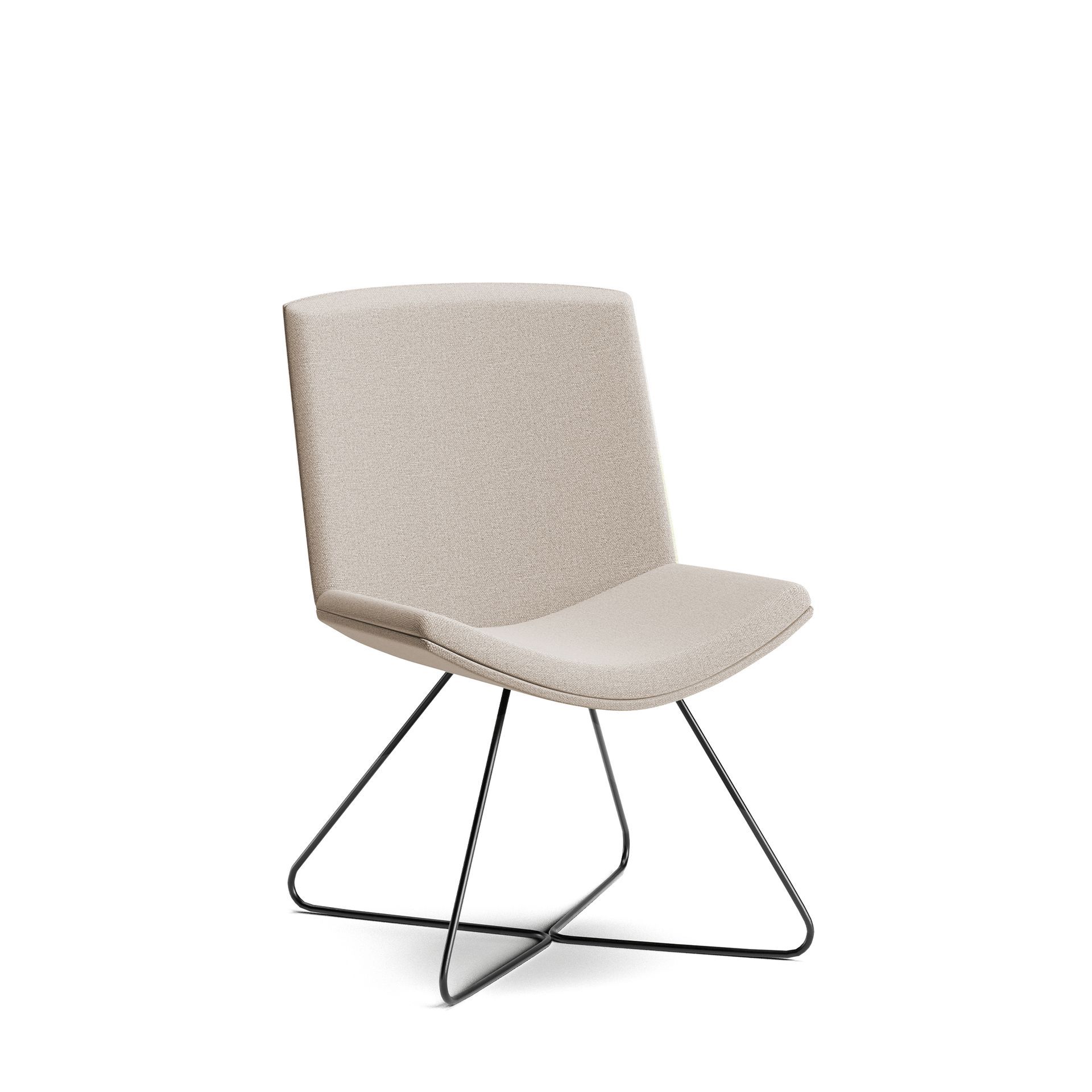 Mid back chair with wire base