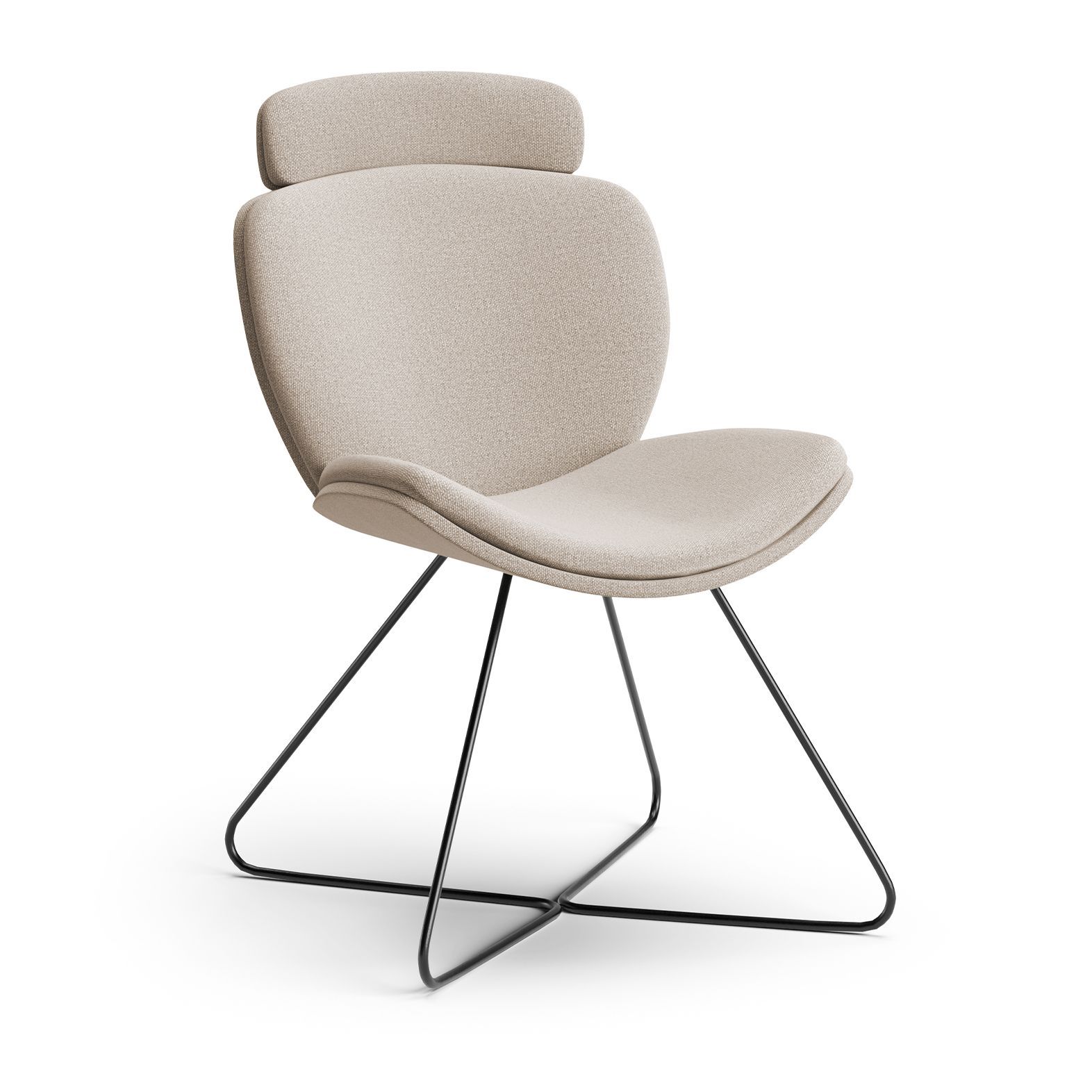 Head rest chair with wire base