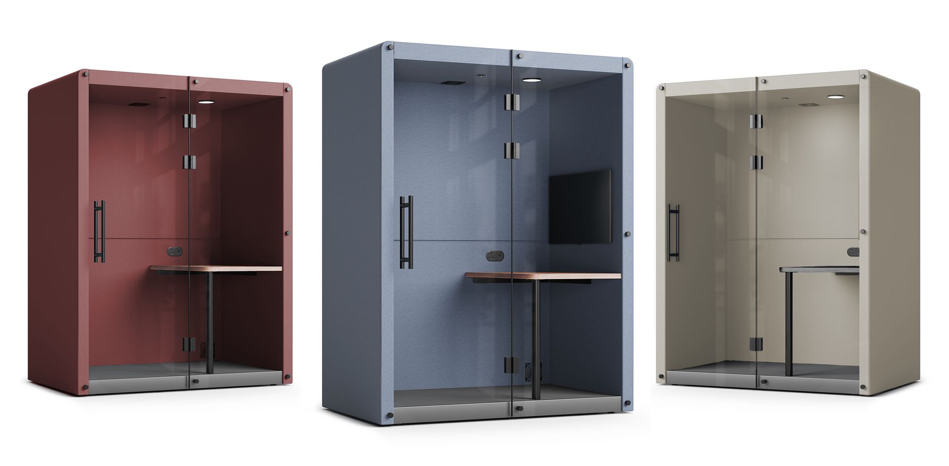 Hyde office booth with glass doors