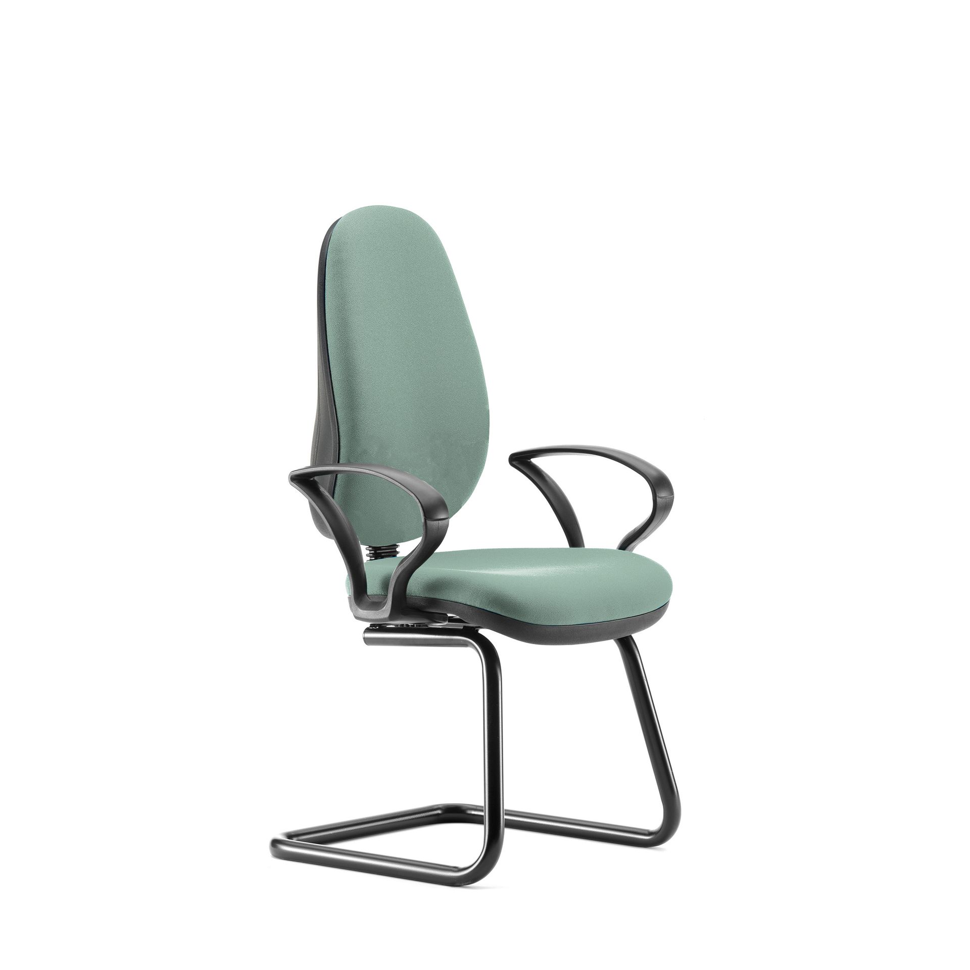 Cantilever visitor chair with arms
